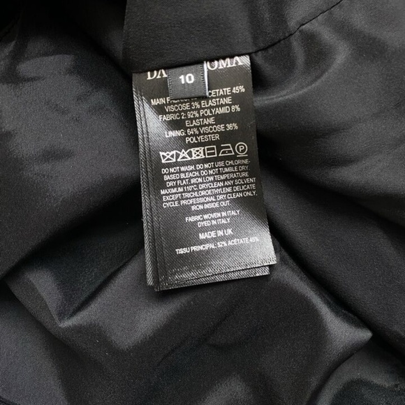 David Koma Strapless Illusion Gown Black Stretch Evening Formal - Picture 9 of 15